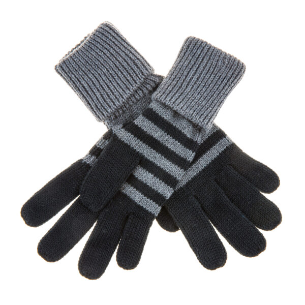 guantes negros y grises